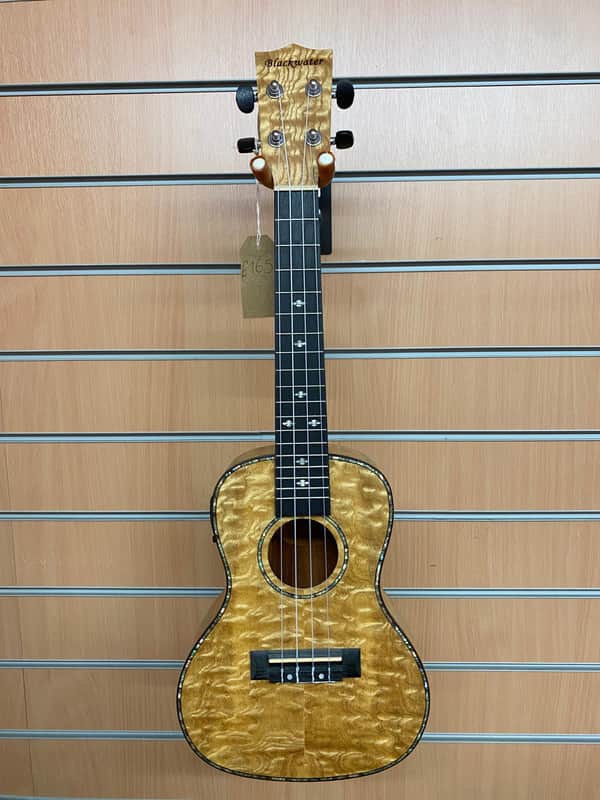 Blackwater YWU YQ24 EQ Quilted Ash Concert Ukulele image 1