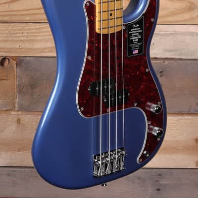 Fender American Professional Classic Precision Bass Faded Lake Placid Blue w/ Gigbag image 2