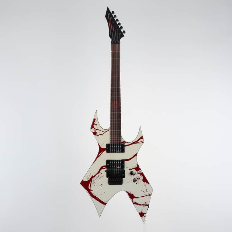 B.C.Rich JJSW2 Joey Jordison Signature Warlock II White with Blood