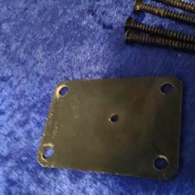 1980s Kramer "C" Era Neck Plate Chrome w/Screws image 3