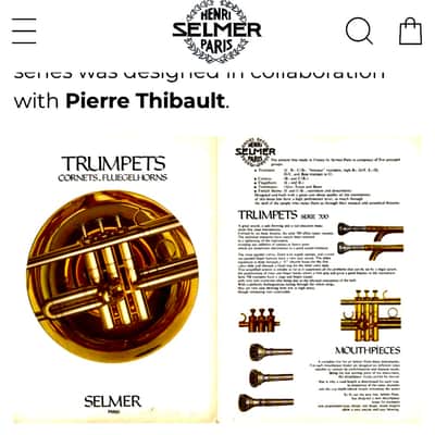 Selmer Paris Trumpet B700 1977 - Rose Brass, yellow Brass, nickel silver image 20