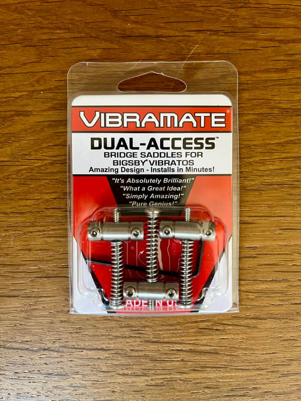 Vibramate V5-TE Dual-Access Bridge Saddles (Stainless Steel) image 1