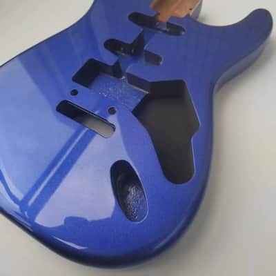 Blue Alder Wood Strat Style Electric Guitar Body DIY Project image 3