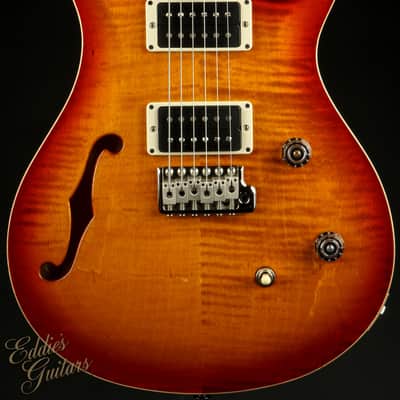 2023 - PRS CE 24 Semi-Hollow - Dark Cherry Sunburst image 2