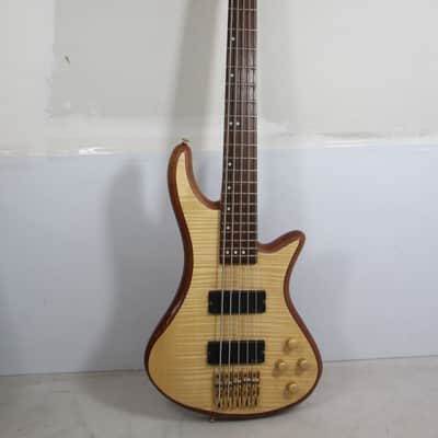 Schecter Stiletto Custom-5 Active 5-String Bass - Natural Satin image 1