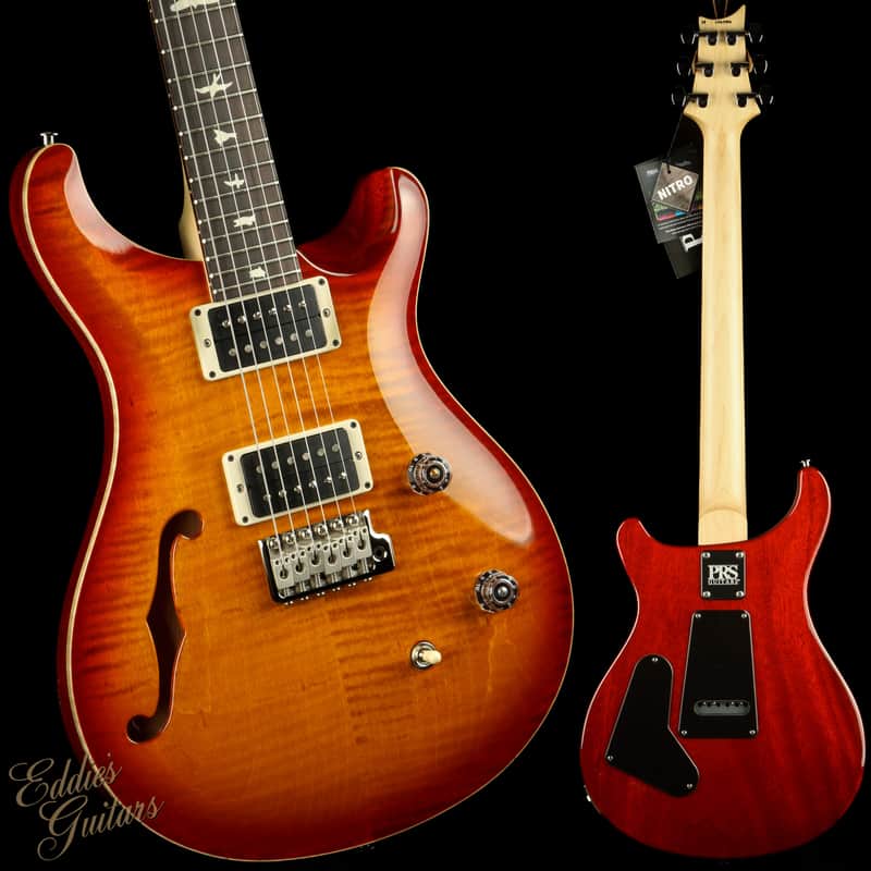 2023 - PRS CE 24 Semi-Hollow - Dark Cherry Sunburst image 1