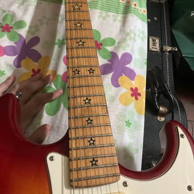 Fender Richie Sambora Signature Cherry Sunburst Japan //// free   many stuffs image 21