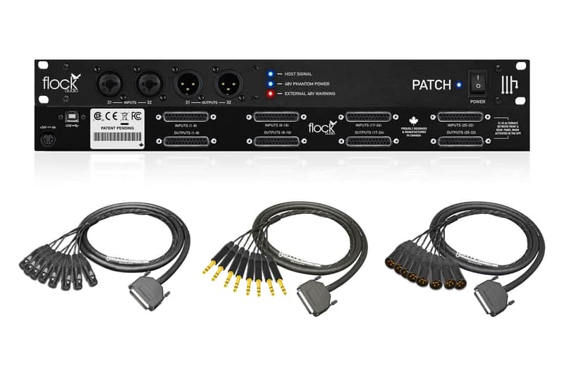 Flock Audio PATCH Patchbay | 8 Custom 8ft. Standard Mogami DB25 Cables image 1