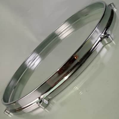 Ajax? 14" Die-Cast 8-Lug Snare Drum Batter/Floor Tom Rim/Hoop Chrome Vintage 60s image 3
