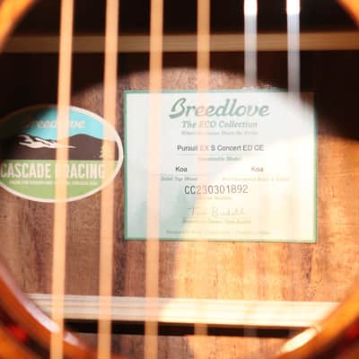 BREEDLOVE PURSUIT EXOTIC S CONCERT EDGEBURST CE KOA-KOA PSCN44CEKOKO image 4