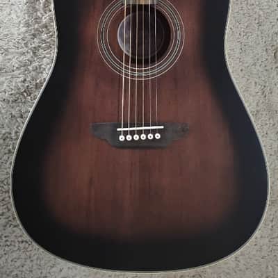 Luna Art Vintage Style Dreadnought Full Size Acoustic Solid Top Guitar - B Stock image 1