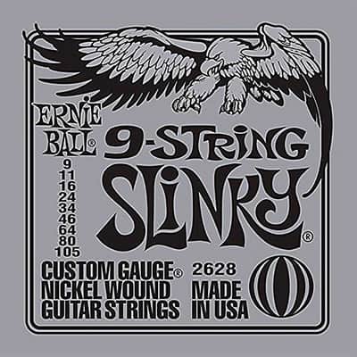 Ernie Ball 2628 9-String Slinky Nickel Wound Electric Guitar Strings (5-10.5)