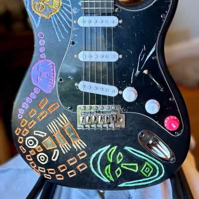 IYG Tribal Axe Custom Stratocaster-style Earth, living art, custom wired, mucho mojo tone machine! image 1