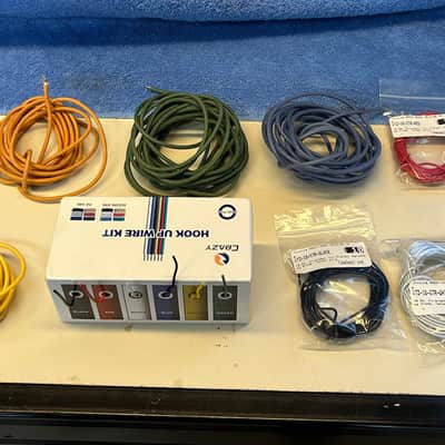 Tube Amp Builder Wire & Heat Shrink Lot – Cloth Pushback Wire, Speaker Wire, Power Cords & Tubing Various image 1