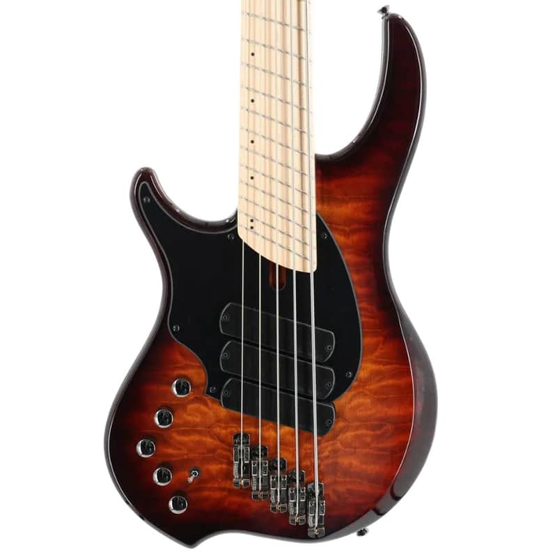 Dingwall Left-Handed Combustion 3X 5-String Multi-Scale Bass - 3-Pickup Quilt Top Vintageburst w/Maple Fretboard image 1