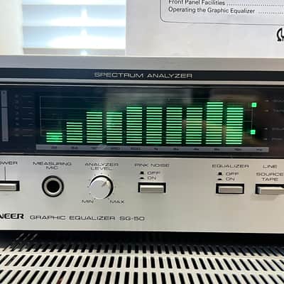 Vintage Pioneer SG-50 10-Band Graphic Equalizer Spectrum Analyzer w/ Original Instructions; Tested image 3