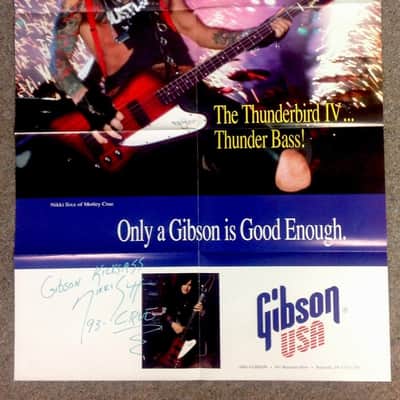 Gibson- '93 Bass Collection catalog/Nikki Sixx poster image 1