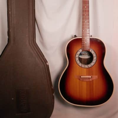 Ovation Sunburst Ultra Series Model 1511 Deep Bowl acoustic electric guitar with case used image 1