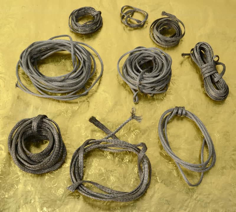 Assortment Of Braided Shield Of Various Sizes For Musical Electronics