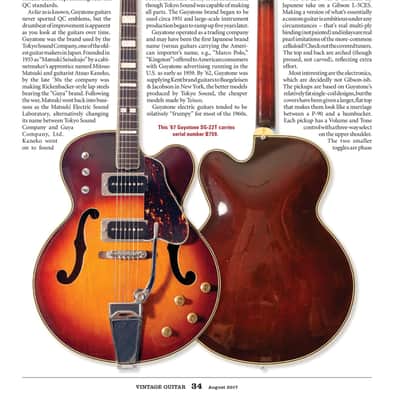 Guyatone SG-22T 1967 Sunburst | Reverb