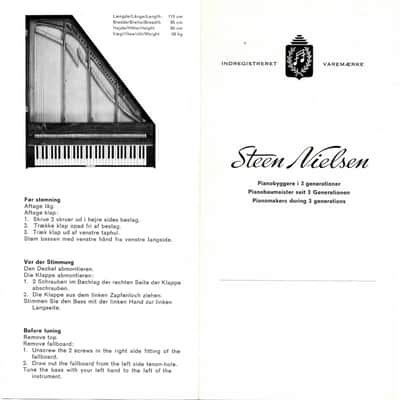 Steen Nielsen 61-key Grand Piano / Harpsichord Hammerspinet image 15