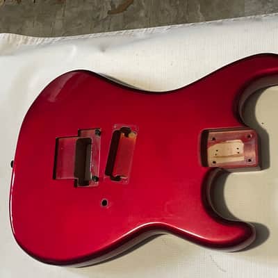 1980's Made in Japan Kramer F-1000 Candy Apple Red Single Pickup Guitar Body Floyd Ready image 3