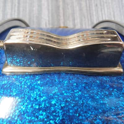 60's Ludwig 5x14" Pioneer Snare No. 491 Blue Sparkle-All Original-Excellent! image 8