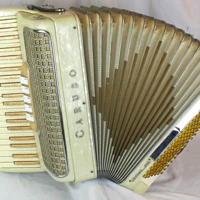 7617 - Golden Ivory Caruso Mod.100 Piano Accordion LM 41 120 image 1