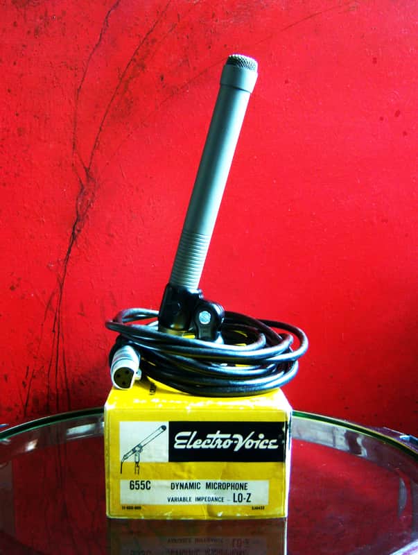 Vintage 1981 Electro Voice 655C dynamic microphone w accessories The Beatles WORKS 666 654A image 1