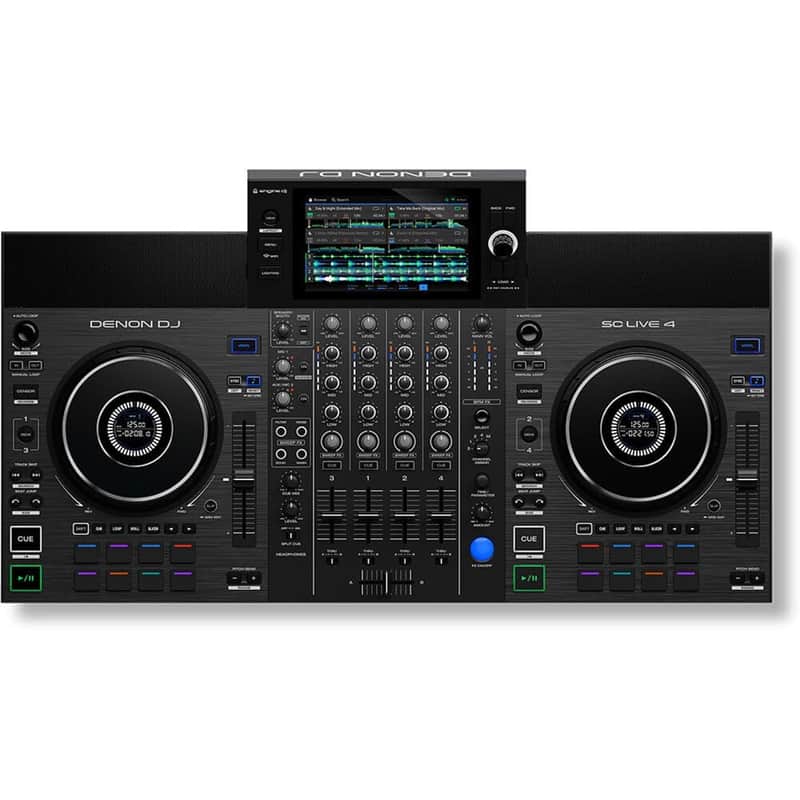 Denon DJ SC Live 4 Standalone DJ Controller with 7" Touchscreen, Built-In Speakers and Wi-Fi image 1
