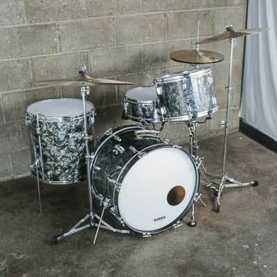 Leedy Late 50s/Early 60s 3 Piece Drum Kit (13/16/20) in Black Diamond Pearl image 3