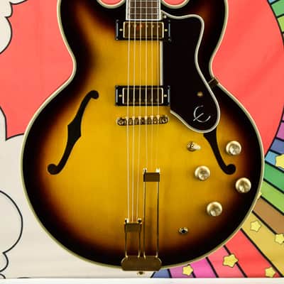 Epiphone Sheraton Frequensator Semi-hollowbody Electric Guitar - Vintage Sunburst, Gig Bag image 5