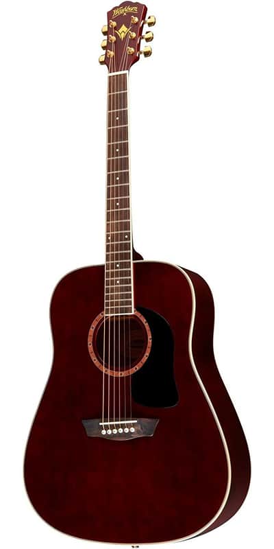 Washburn WD100DL Dreadnought Mahogany Acoustic Guitar Regular Transparent Wine Red image 1