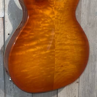 Rare 2002 Bunker BAT 375 Semi Hollow Cutaway Electric Guitar, Amberburst Finish   Pro Setup Includes very Nice Gibson Case ! image 10