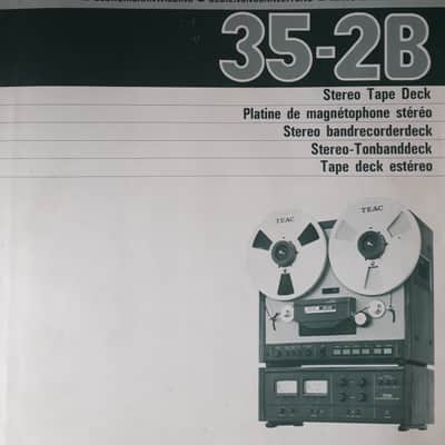 Owner's Manual for TEAC 35-2B Stereo Tape Deck in English, French, German, Spanish and Dutch1981 image 1