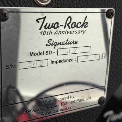 Rare Two Rock 10th Anniversary J-2 head and matching cab Serial #002 image 7