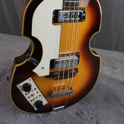 Greco Violin Bass Vintage - Sunburst Semi-Hollow Lefty image 1