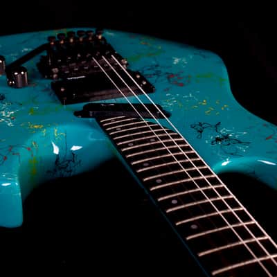 Washburn EC29 1989 - Turquoise image 5