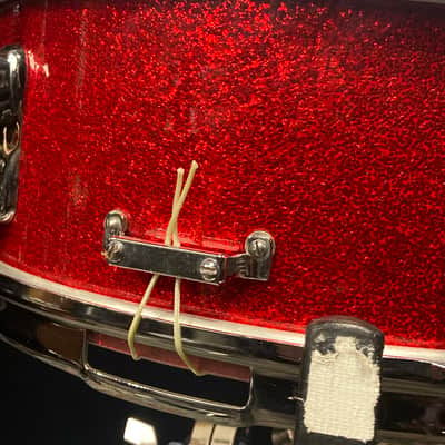 Slingerland - 5.5x14" No. 140 Student Model Snare Drum 1969–1971 - Red Sparkle Pearl image 15
