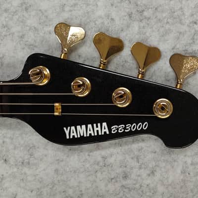 1990 Yamaha BB3000 MIJ vintage precision jazz pj bass guitar black image 1