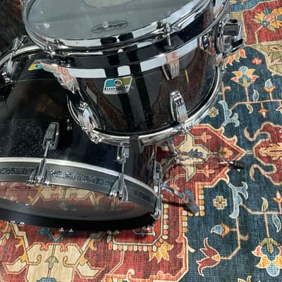 Ludwig 50th Anniversary Vistalite 3-Piece Drum Set - Black Sparkle Smoke image 10