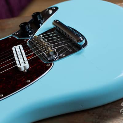 2006 Fender Japan Mustang 65 Vintage Reissue Daphne Blue Seymour Duncan humbucker offset guitar CIJ image 20