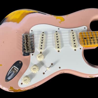 Fender Stratocaster 1956 Custom Shop Limited Heavy Relic Dirty Shell Pink over 2-Color Sunburst 2021 image 2