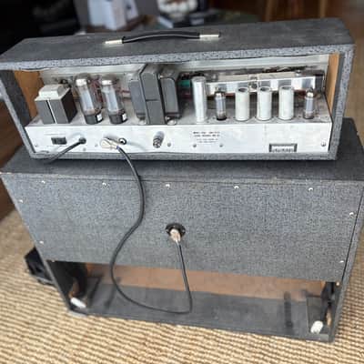 Silvertone Model 1484 Twin Twelve 60-Watt 2x12 Piggyback 1960s - Gray image 6