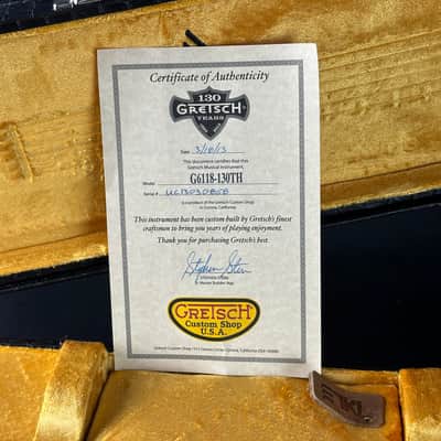 Used 2013 Gretsch Custom Shop Stephen Stern Masterbuilt 130 Anniversary Metallic Gold/Black w/Case TSU24198 image 12