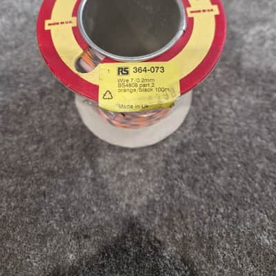 RS 7/0.2mm Equipment Wire Type 2 Orange And Black 100 Metres - Durable Insulation - Excellent image 2