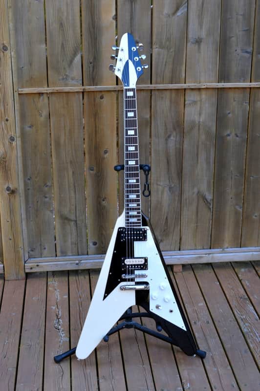 ESP/Edwards Flying V M. Shenker Model 2006 (black and white) image 1