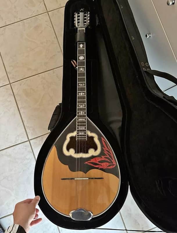 Greek Bouzouki & hardcase & pickup & 300 backing track with pdf scores 8 string
