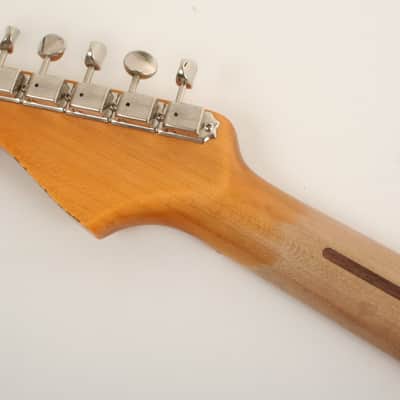 Fender Custom Shop Limited Edition Fat 1954 Stratocaster Relic with Closet Classic Hardware 1-Piece Quartersawn Maple Neck Fingerboard Aged Black LXX0779 image 7