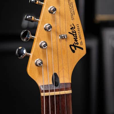 Fender MIM Stratocaster Electric Guitar - Black with Gig Bag - Used image 6
